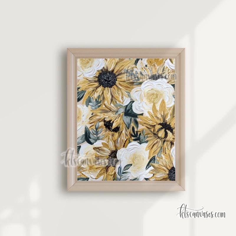 Sunflower Mix Florals Art Print
