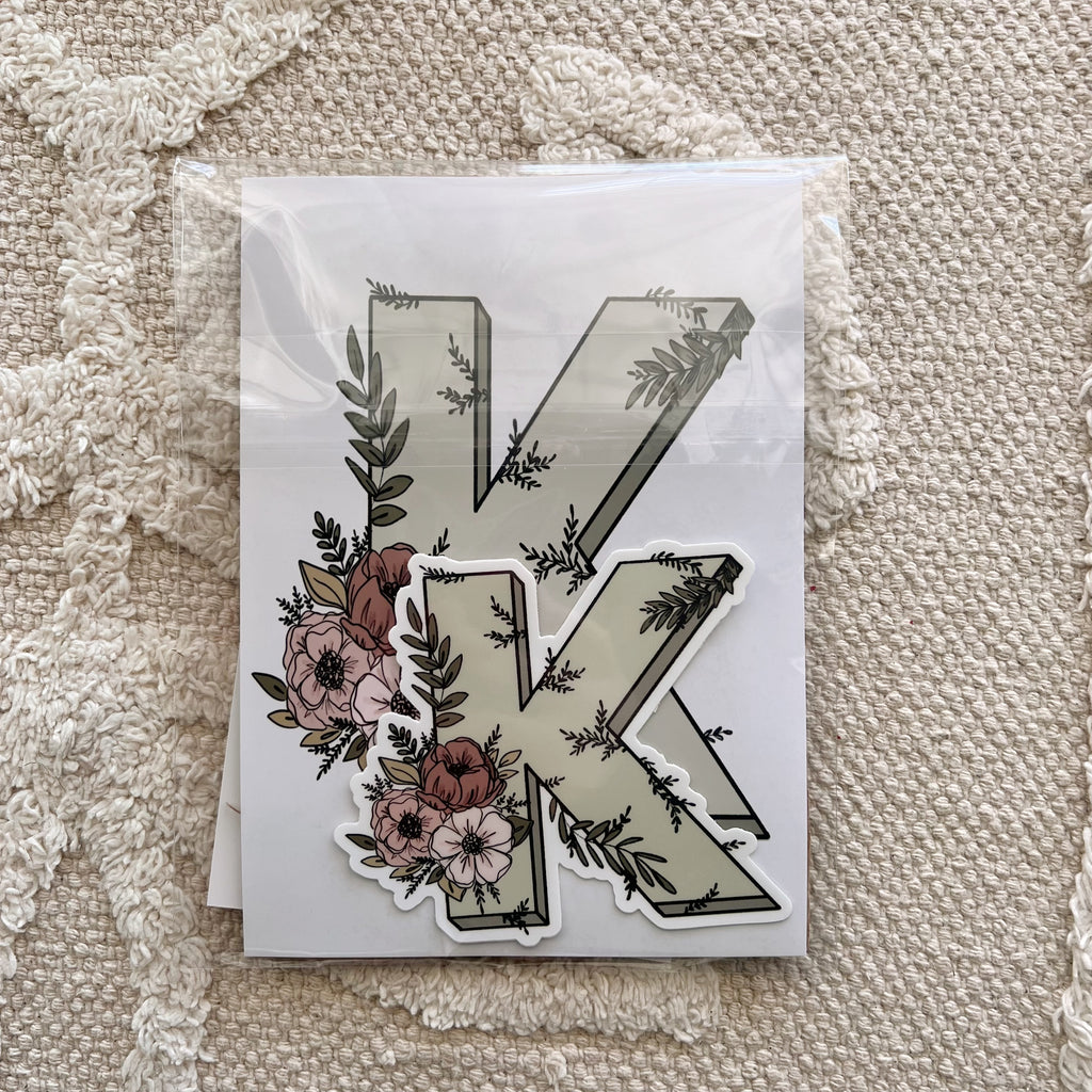 #31 Floral Initial Art Print Bundle (Choose your letter)