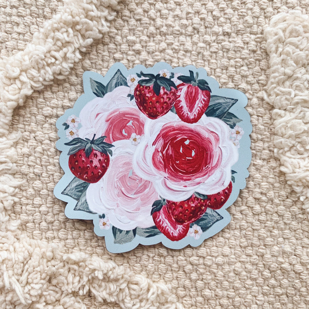 Strawberry Florals Magnet