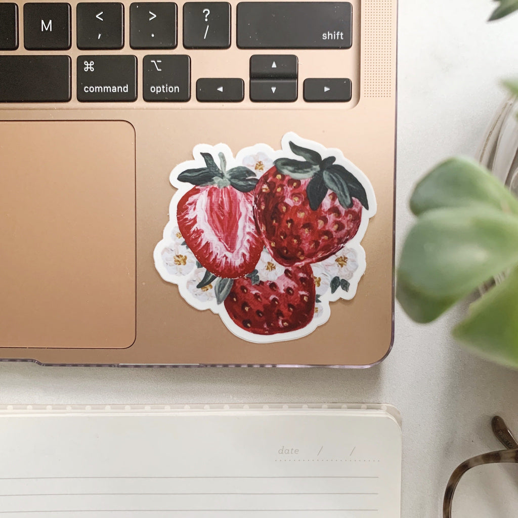 Painted Strawberry Sticker