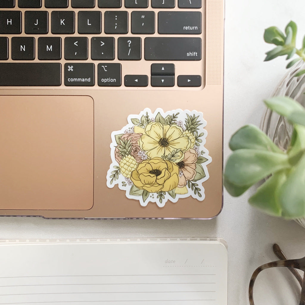 Pineapple Floral Sticker