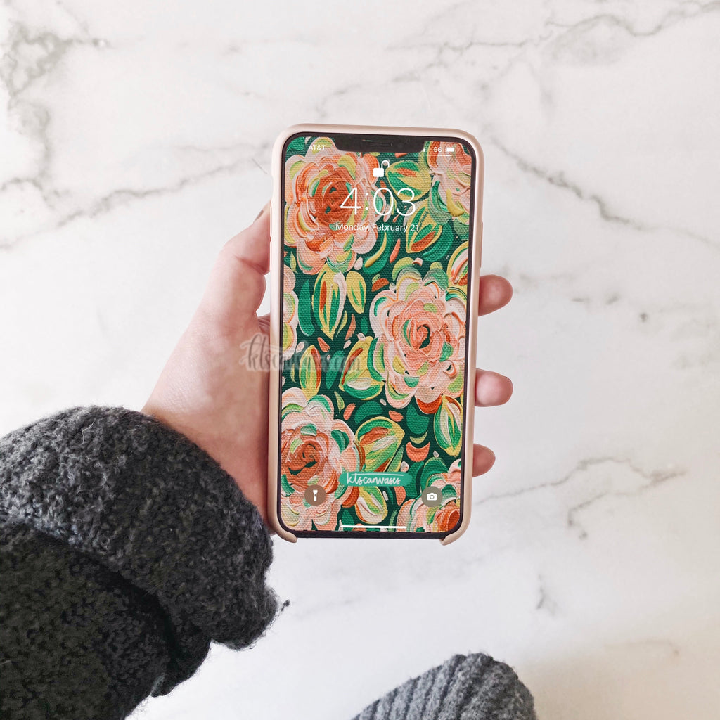 Citrus Florals Phone Wallpaper (Digital Download)