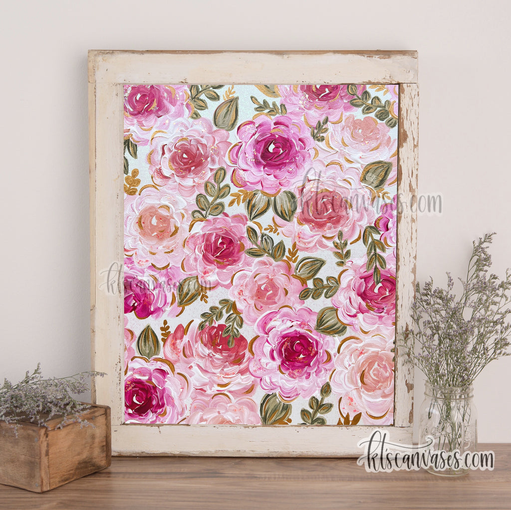 Pretty Pink Florals Art Print