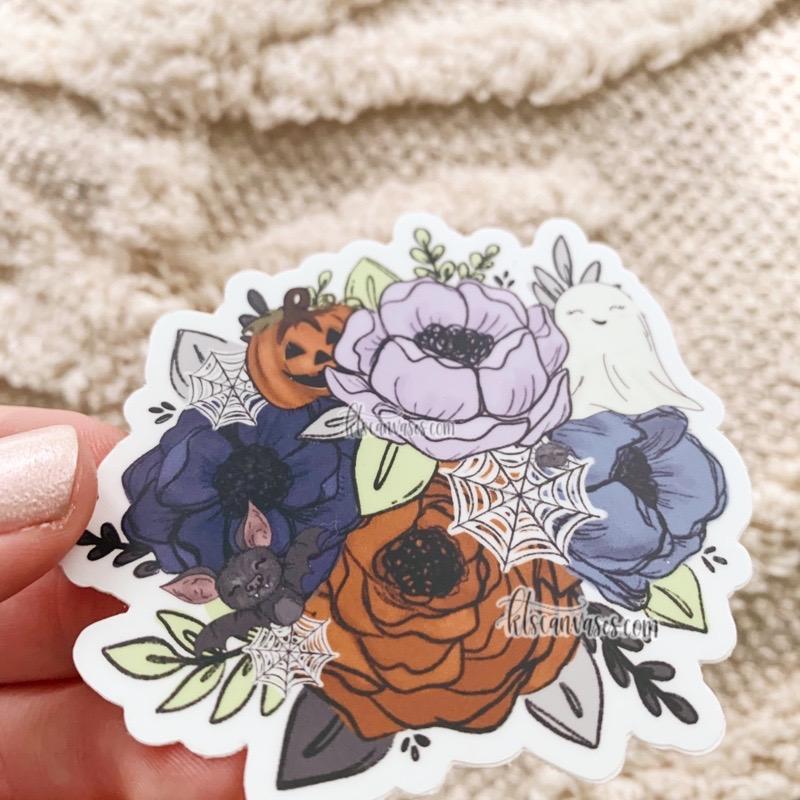 Spooky Florals Sticker