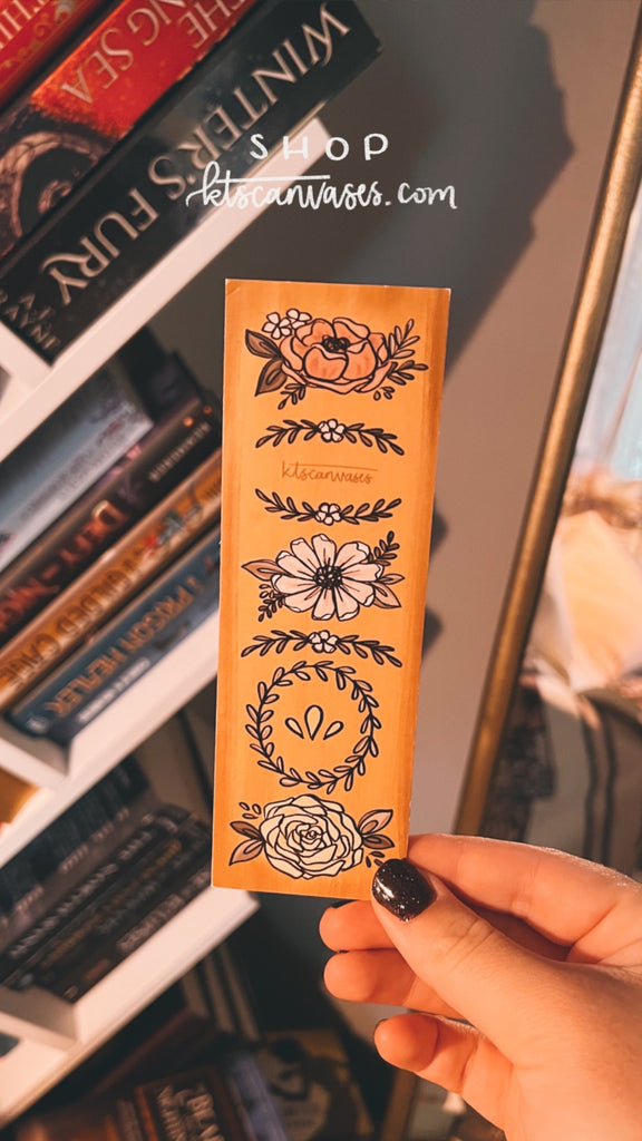 Detailed Florals Double Sided Bookmark