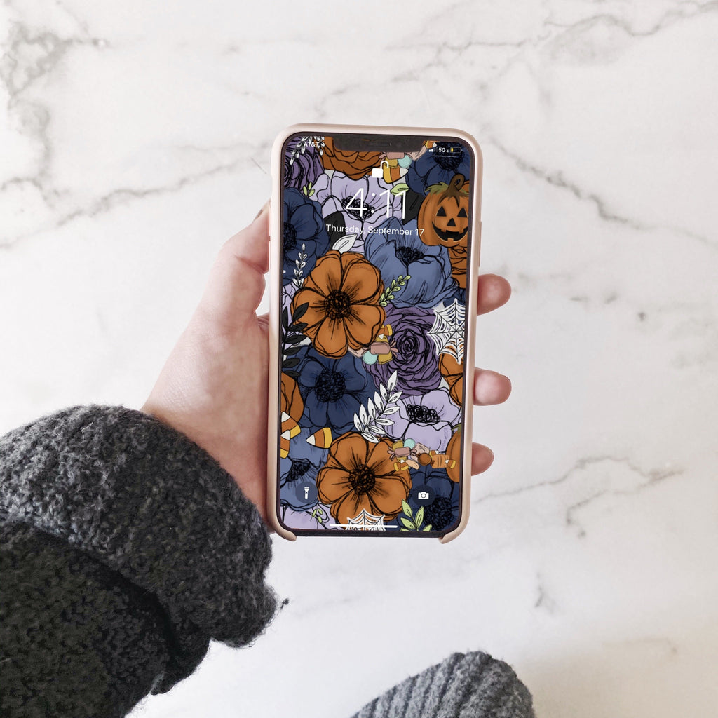Spooky Florals Phone Wallpaper (Digital Download)