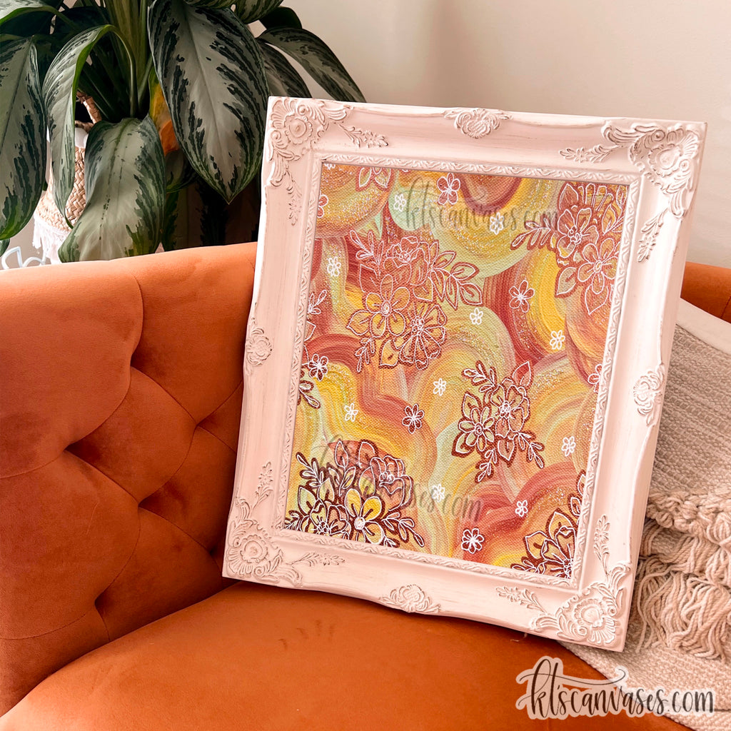 Citrus Sparkle Pattern Florals Art Print