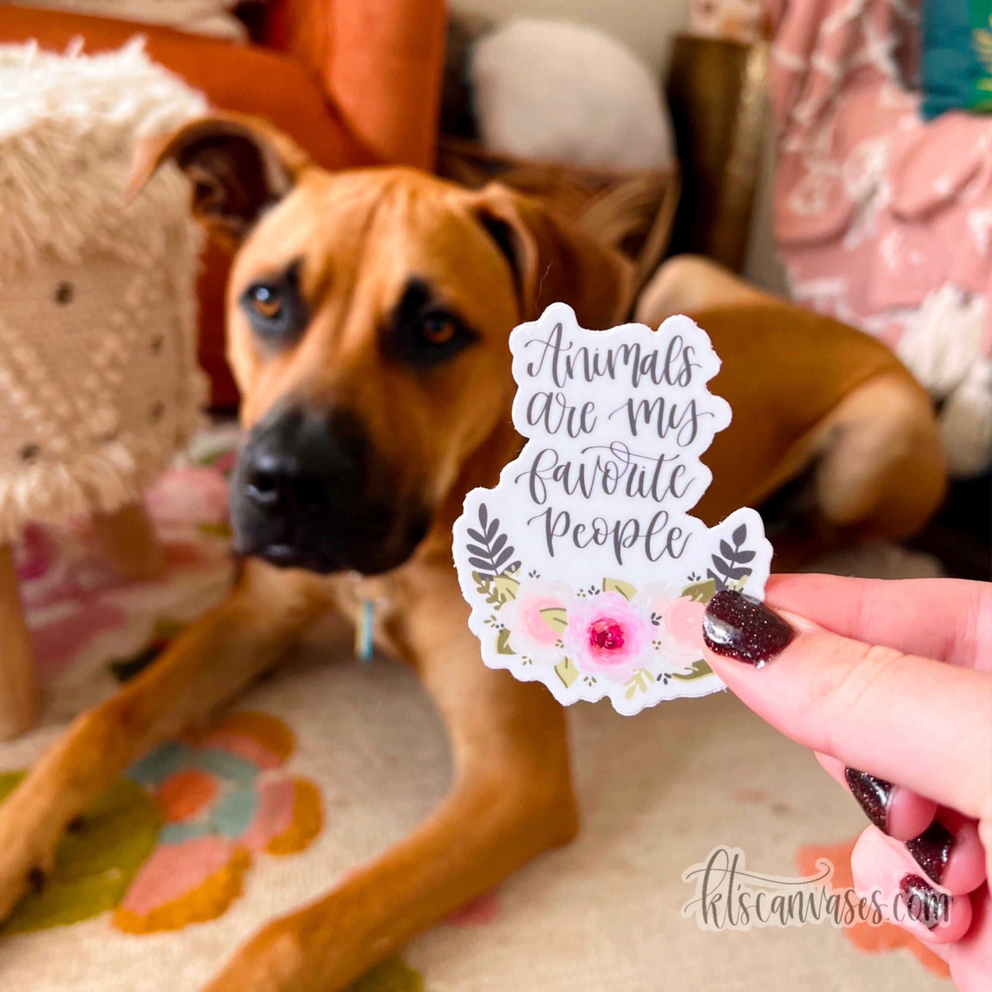 Oracal 'Dogs Are My Favorite People' Car Decal Sticker – 5in, Dog Lover Gift