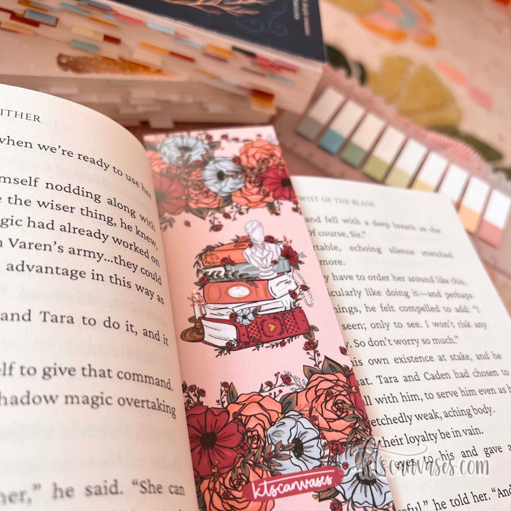 Floral Love Stories Double Sided Bookmark