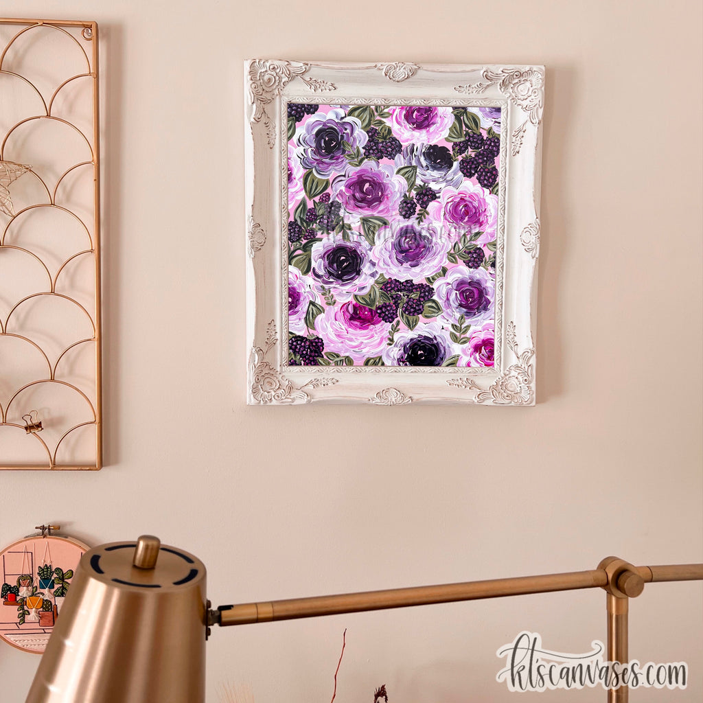 Blackberry Florals Art Print