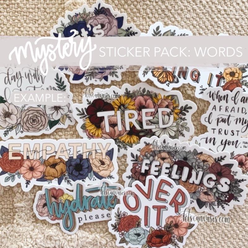 Mystery Sticker Pack: Word Stickers (30% off discount included)