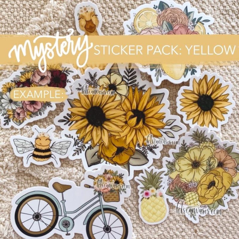 Mystery Sticker Pack: Yellow Stickers (30% off discount included)