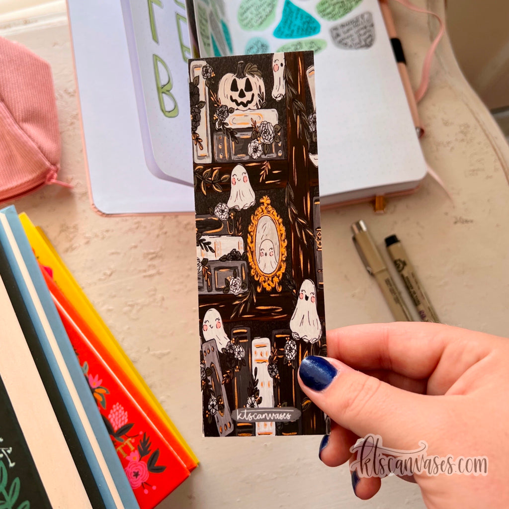 Haunted Library Double Sided Bookmark