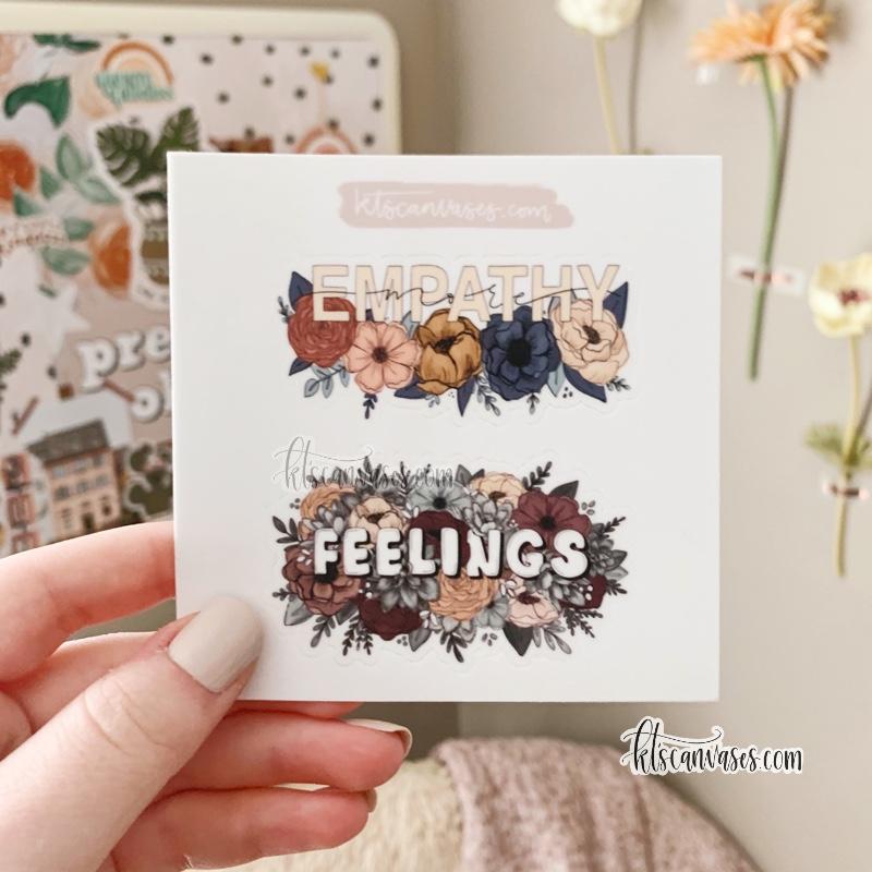 Feelings Set of 2 Mini Stickers (1 sheet)