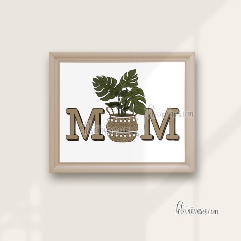 Plant Mom Art Print (Monstera)