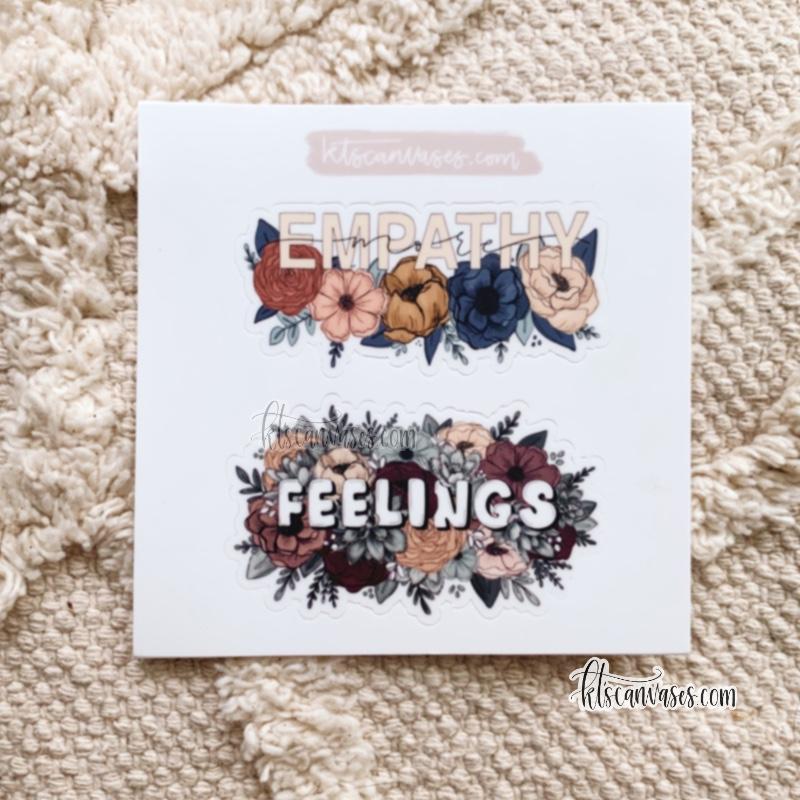 Feelings Set of 2 Mini Stickers (1 sheet)
