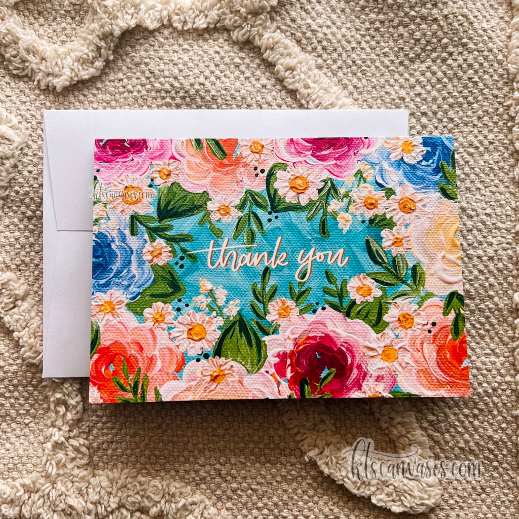 Bright Floral Thank You Card
