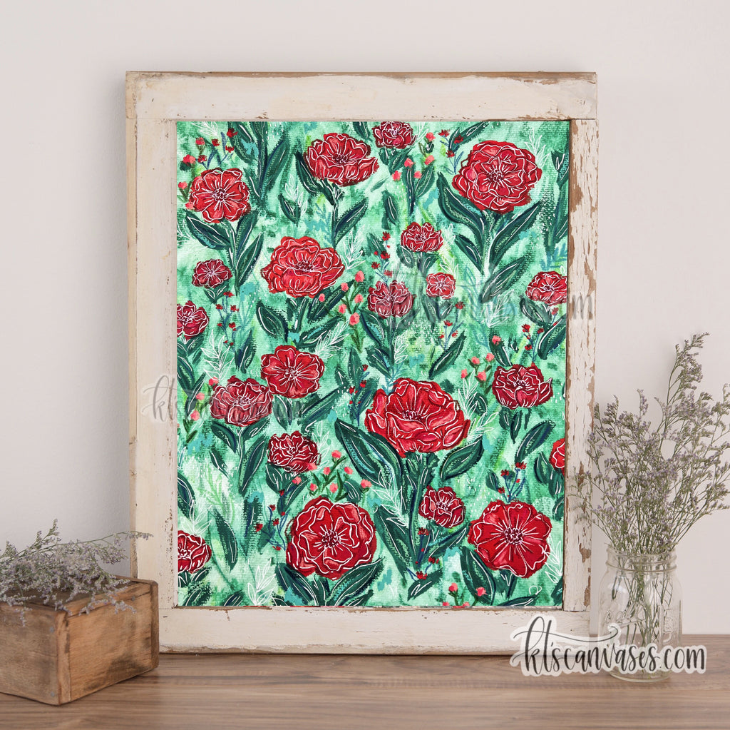 River Rose Florals Art Print