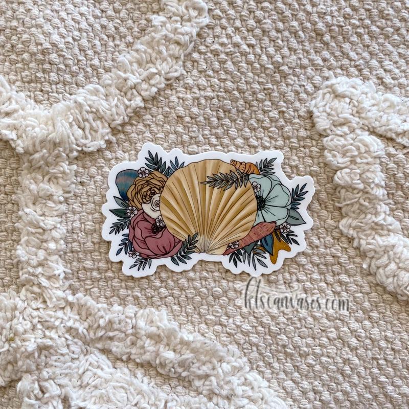 Seashell Florals Sticker