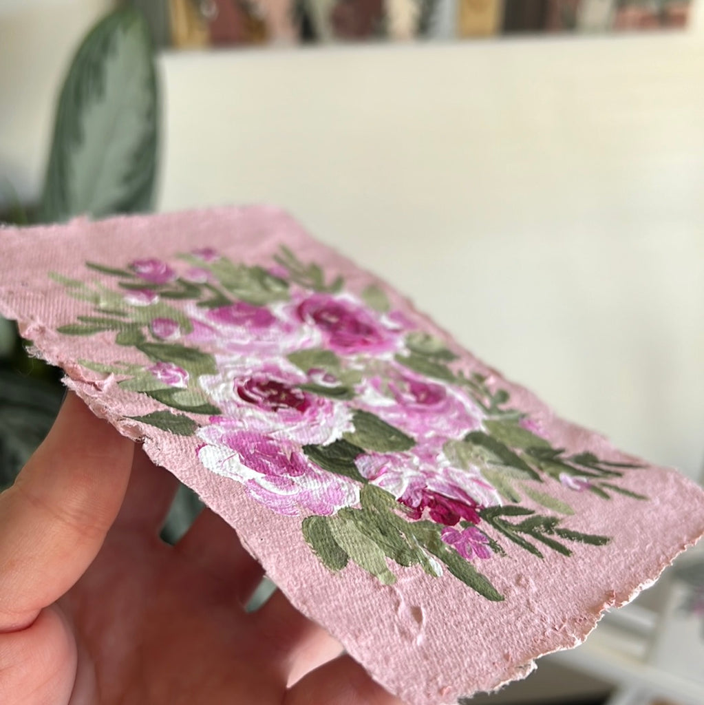 Floral Original Painted Handmade Paper #7
