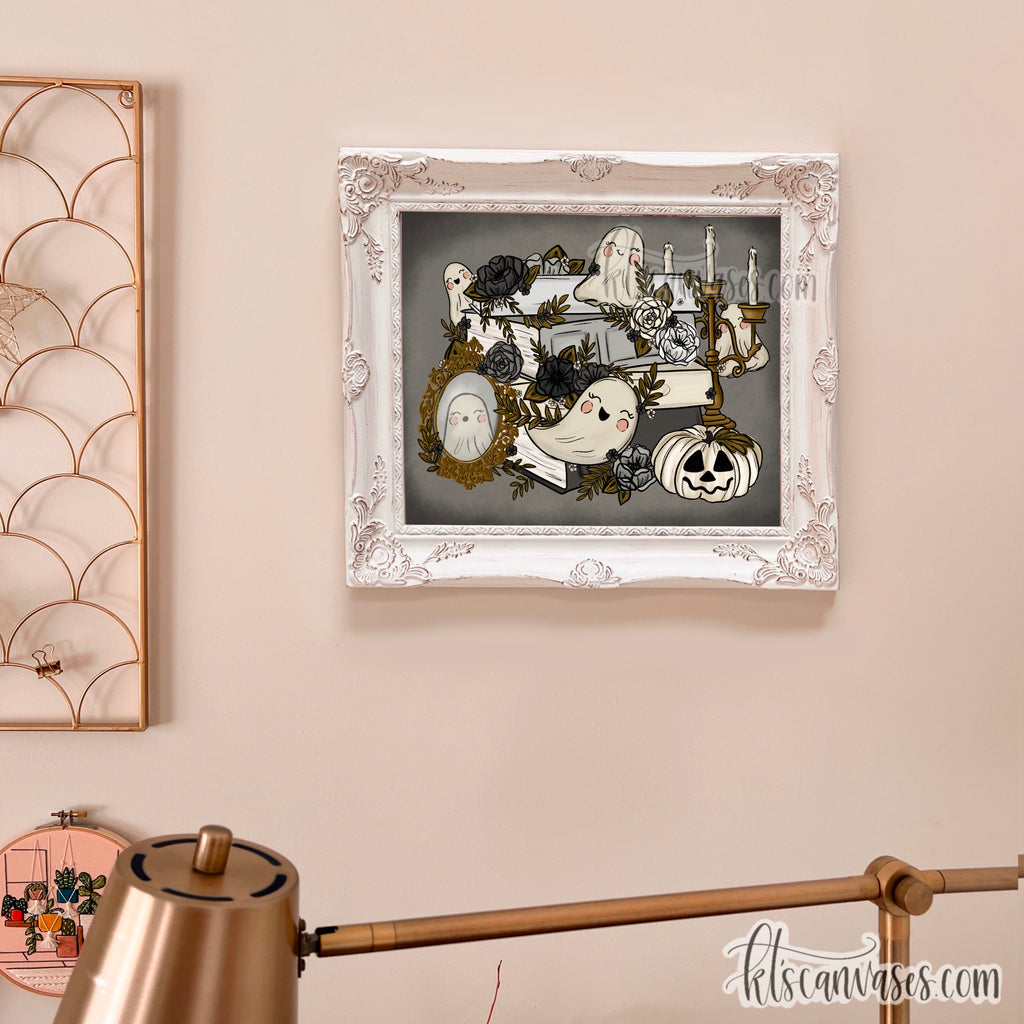 Ghosts in the Library Art Print