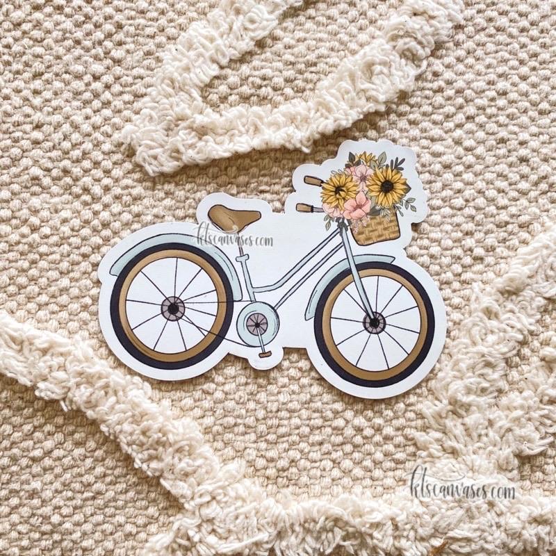 Floral Basket Bicycle Magnet