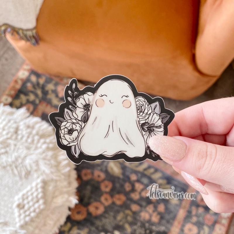 Little Ghost Floral Sticker