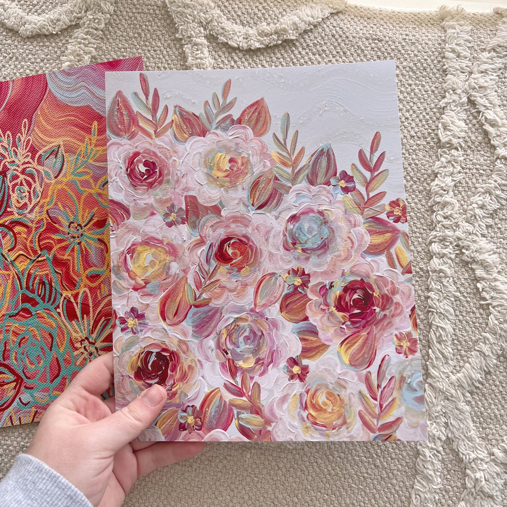 #3 Rainbow Sherbet Florals Art Print Bundle Set of 2