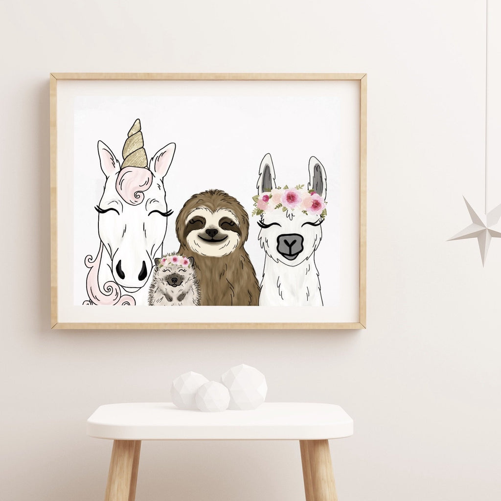Animal Friends Art Print
