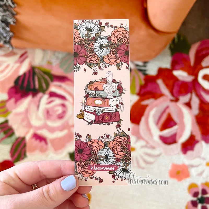 Floral Love Stories Double Sided Bookmark