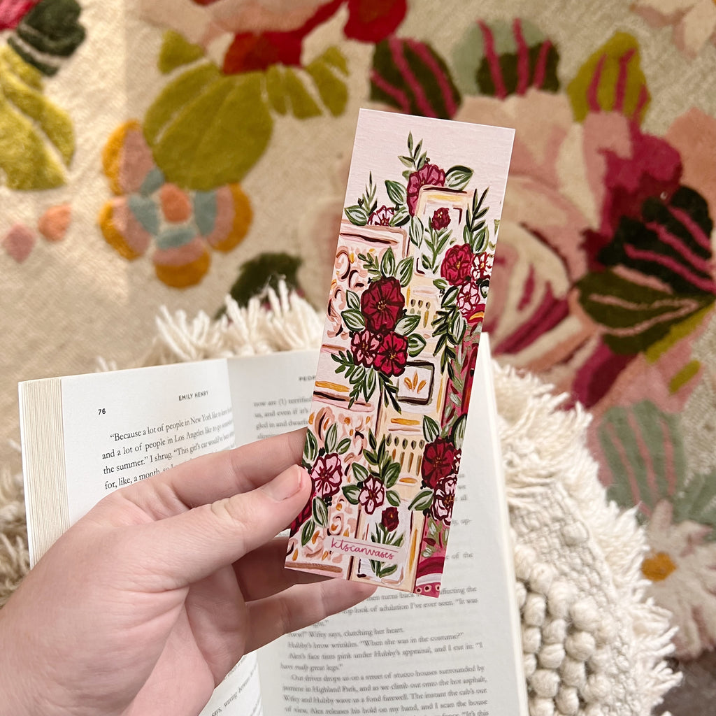 Rose Book Set One Sided Bookmark