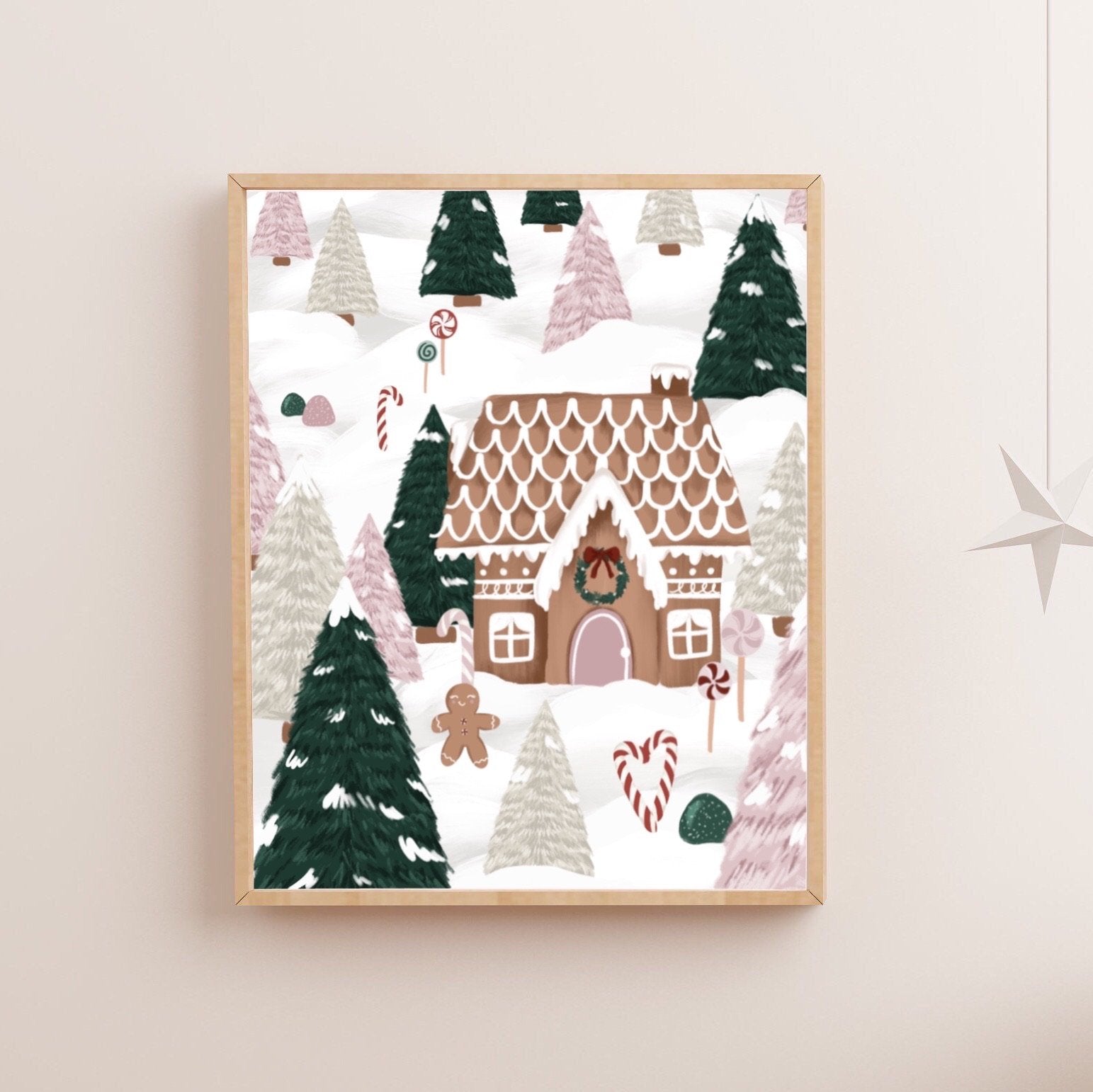 Gingerbread Forest Art Print – KT's Canvases