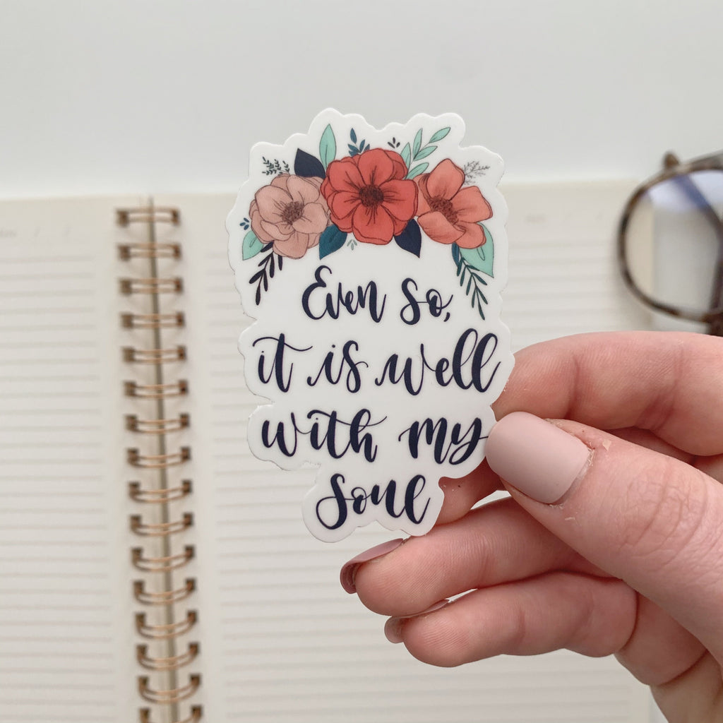 It is Well Floral Sticker