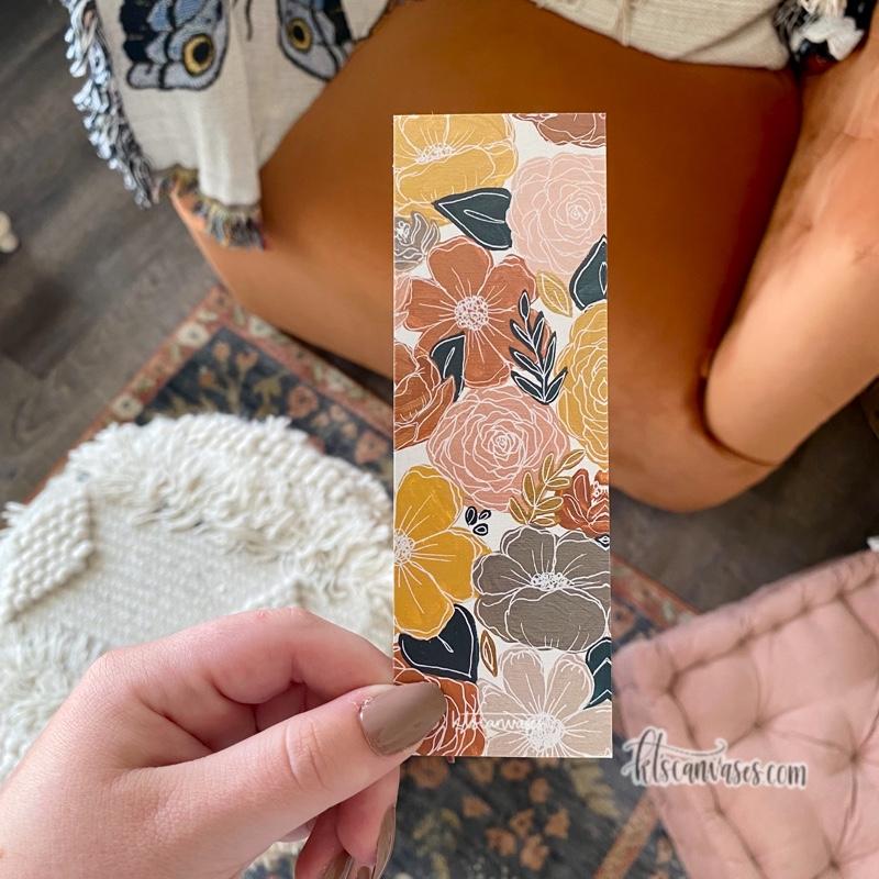 Earthy Florals Double Sided Bookmark