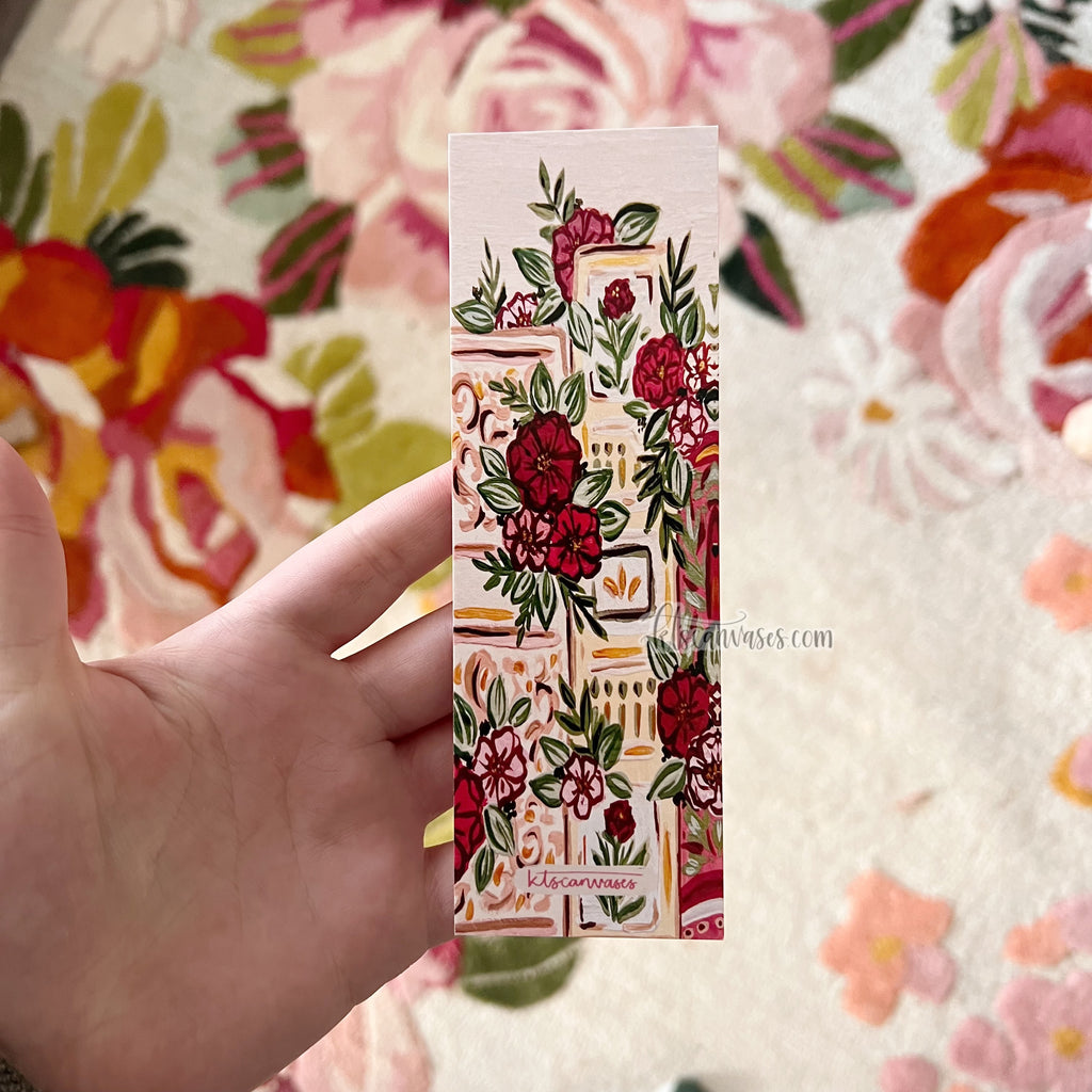 Rose Book Set One Sided Bookmark