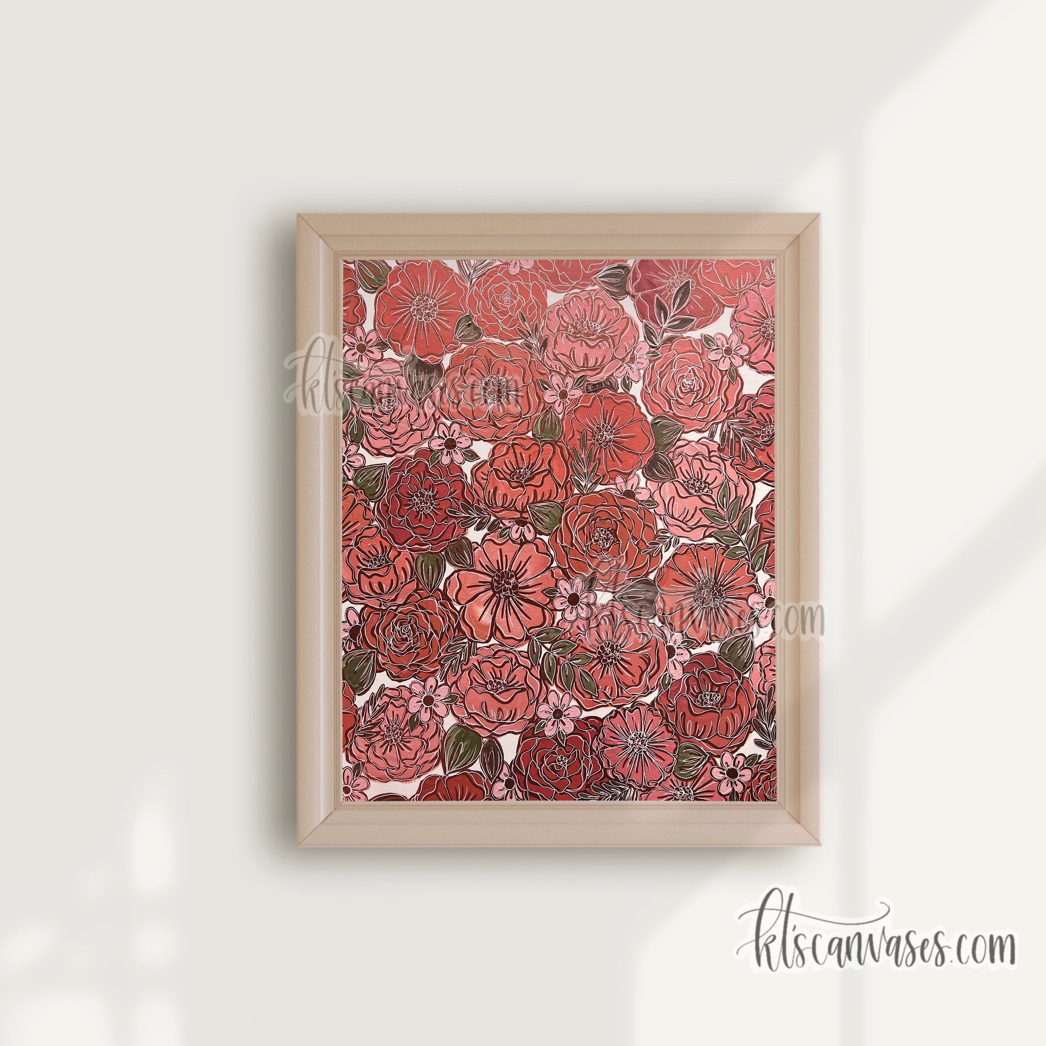 Coral Floral Art Print – KT's Canvases