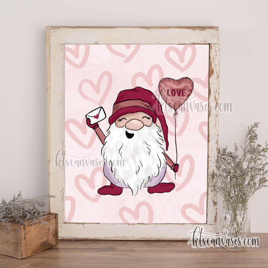 Jolly the Love Gnome Art Print