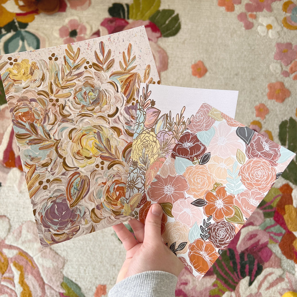 #4 Sunset Wonderland Florals Art Print Bundle Set of 3