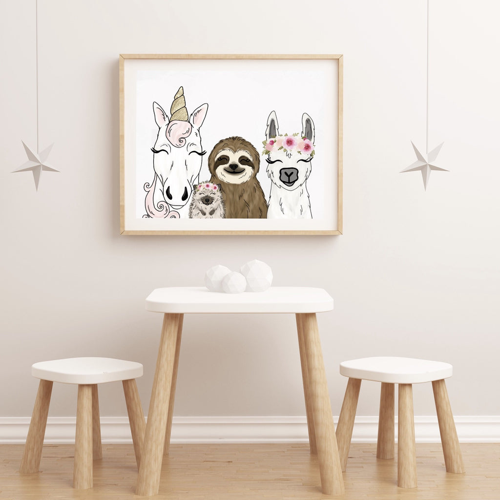 Animal Friends Art Print