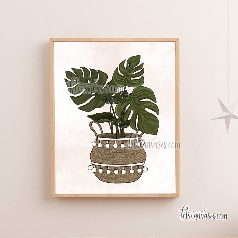 Monstera Plant Art Print (“can’t kill this one” option)