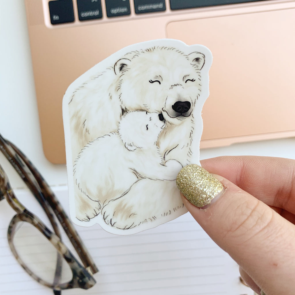 Polar Bear Family Sticker