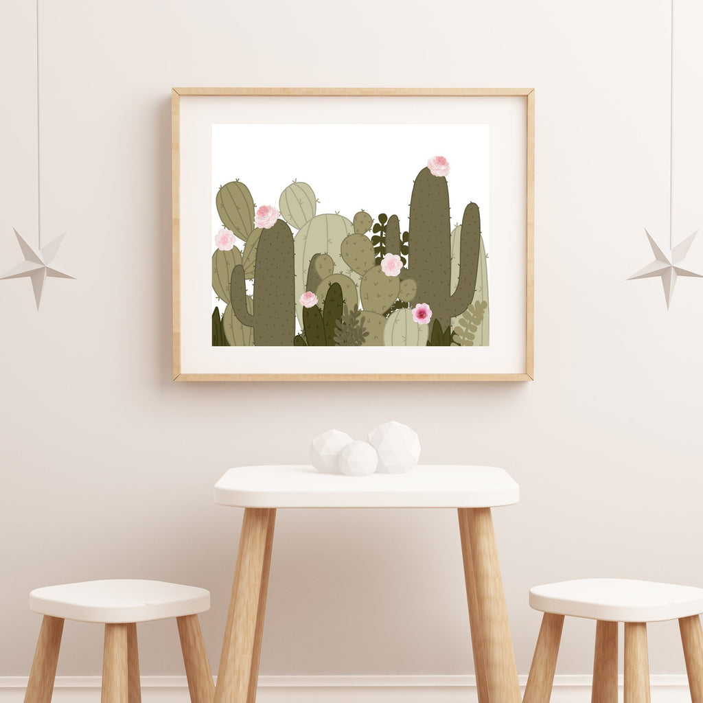 Print - Floral Cactus Art Print