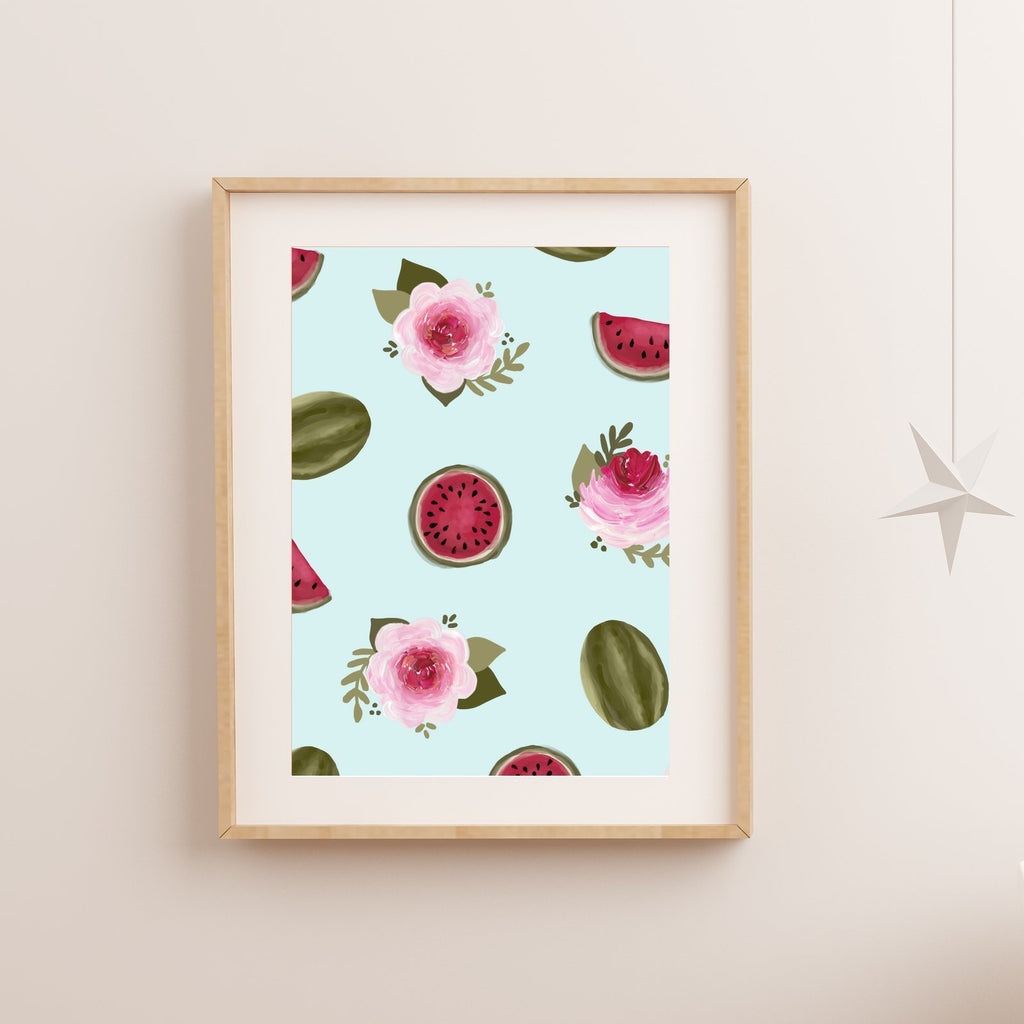 Print - Floral Watermelon Art Print