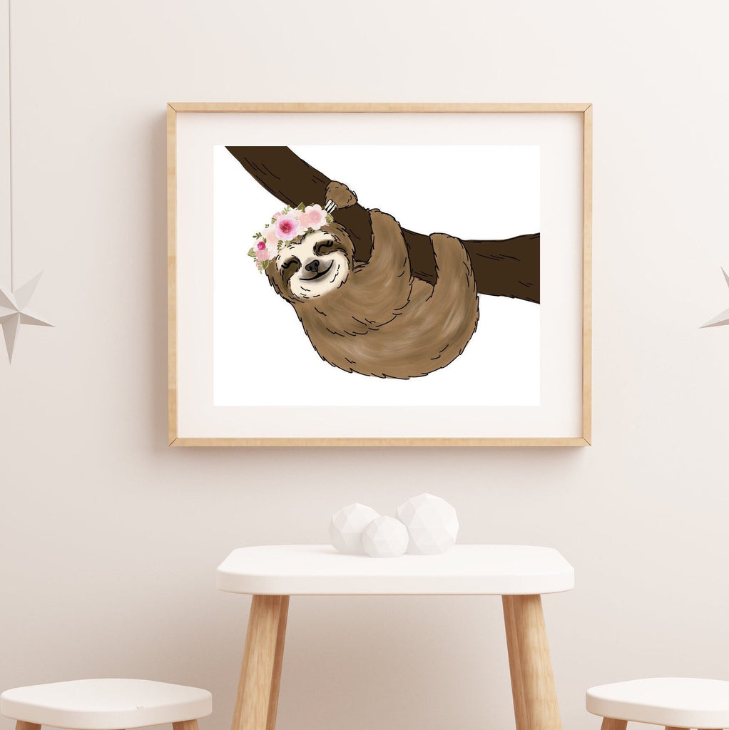 Sloth Art Print – KT's Canvases