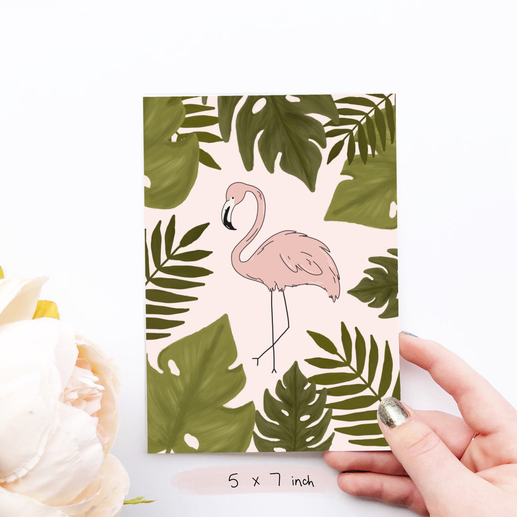 Print - Tropical Flamingo Art Print