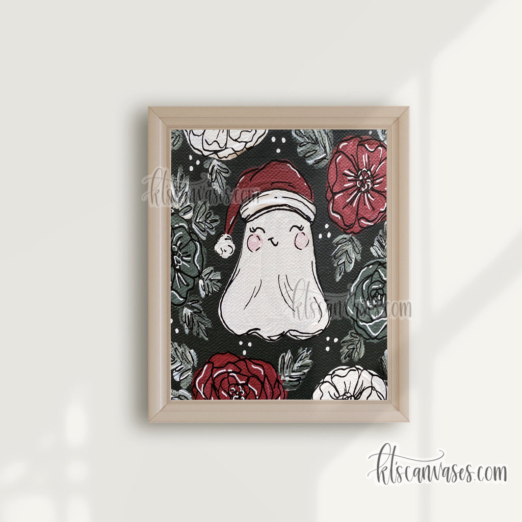 Santa Ghost Art Print