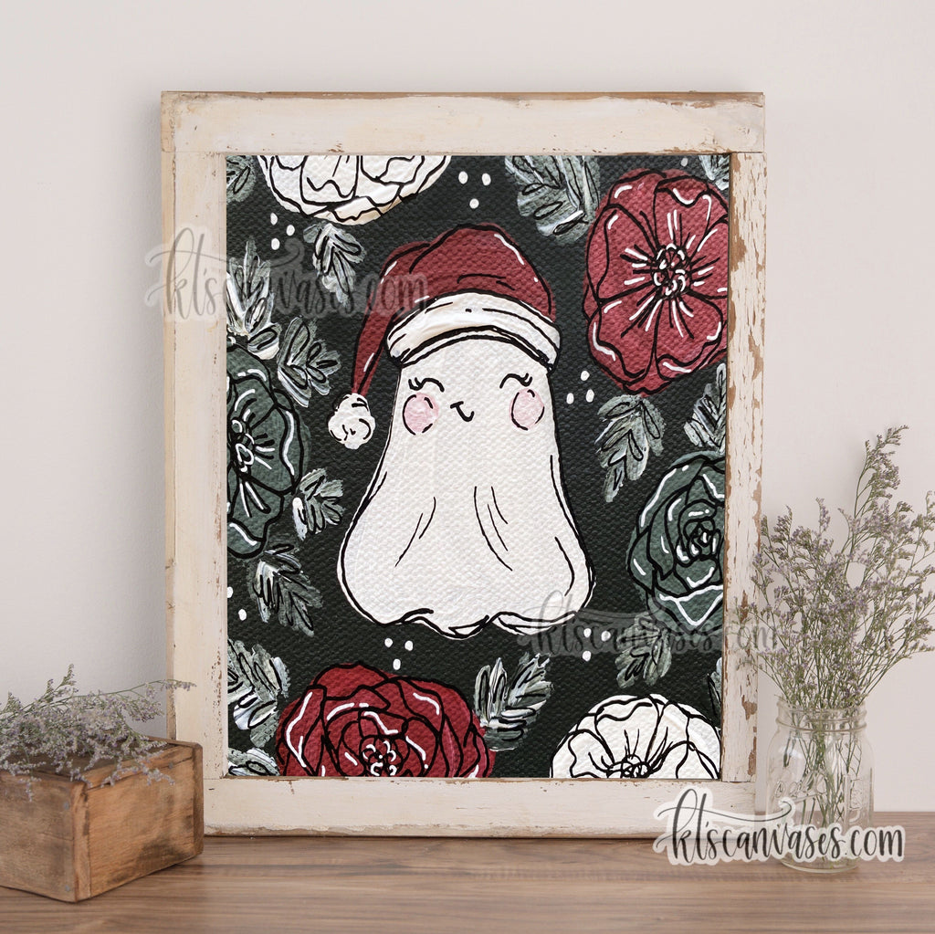 Santa Ghost Art Print