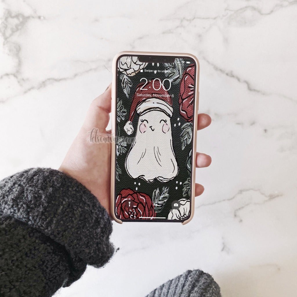 Santa Ghost Phone Wallpaper (Digital Download)