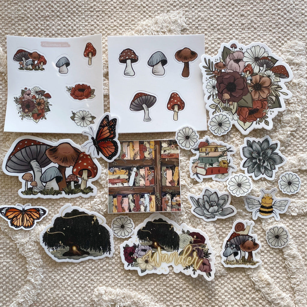 Sticker - Floral Reading Adventure Sticker Pack Of 20