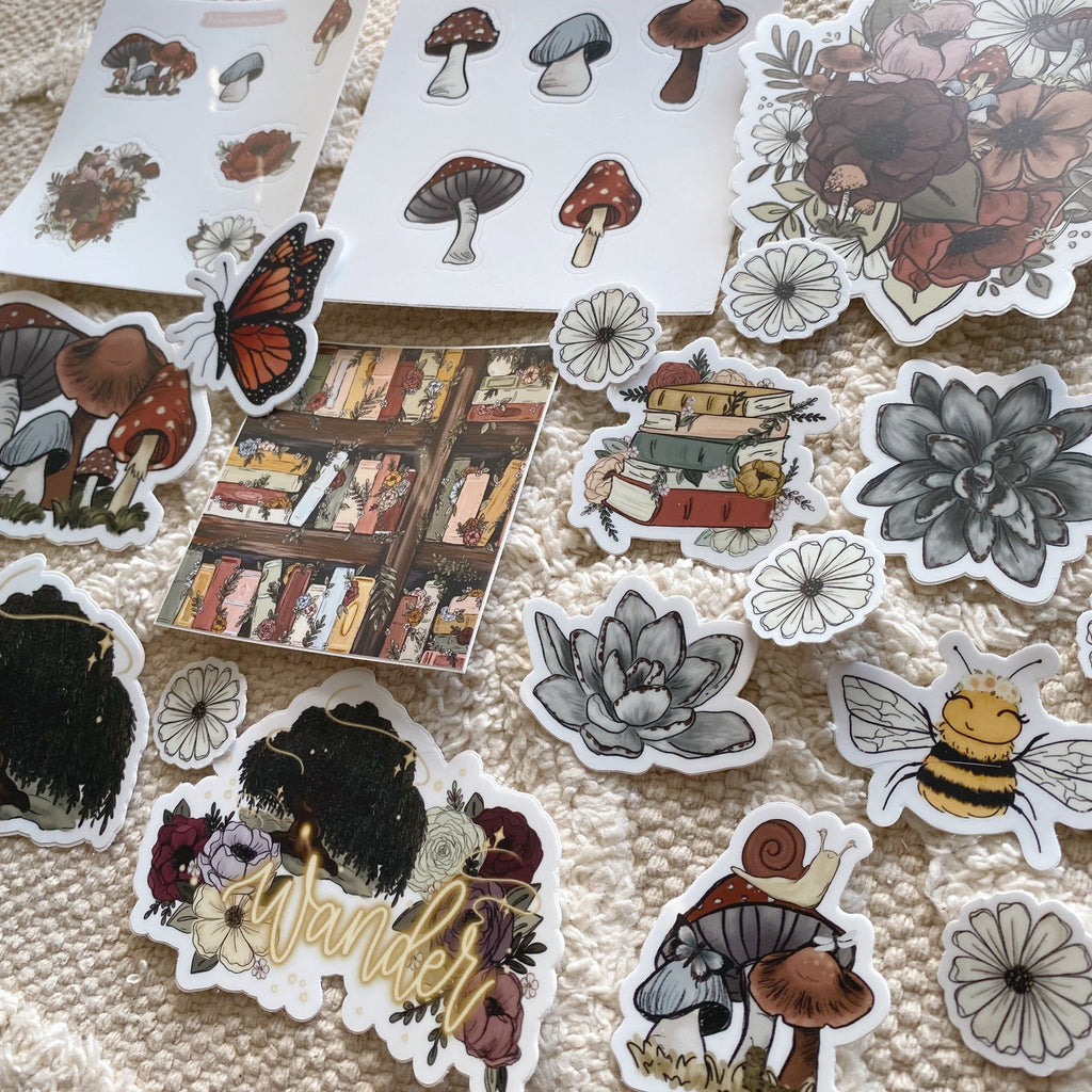 Sticker - Floral Reading Adventure Sticker Pack Of 20